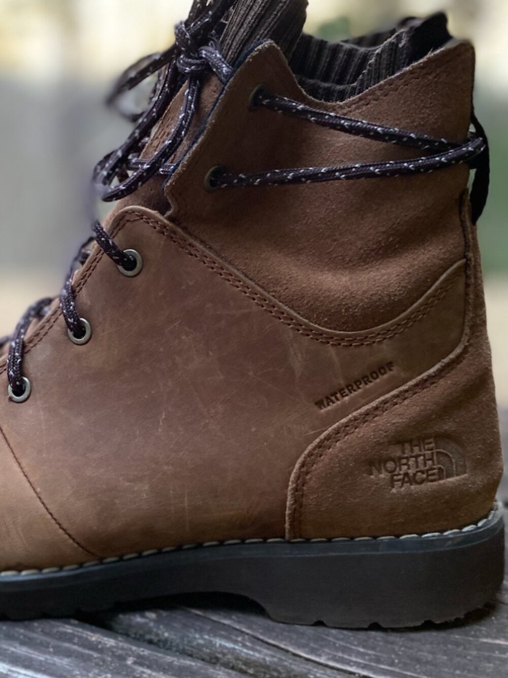 Northface Ballard III Lace up Brn Suede Waterproof Boots-Size 8.5 Worn Once! - Picture 3 of 5